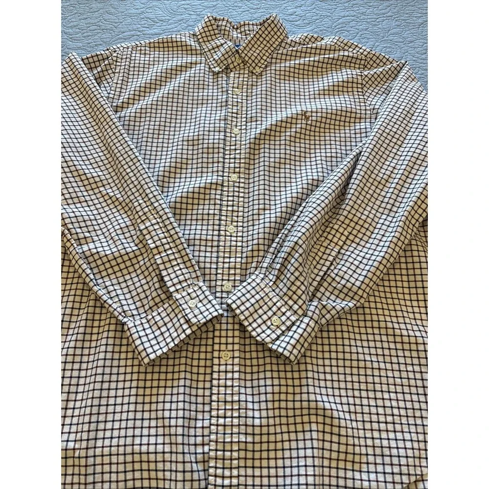 Ralph Lauren Mens XXL Tattersall Check Button Down Shirt Classic Fit